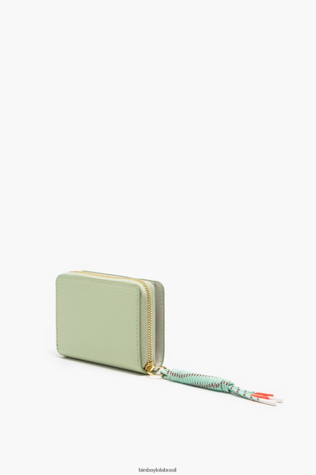 acessórios Bimba Y Lola bolsa de aba de couro pastel verde P28JFH984