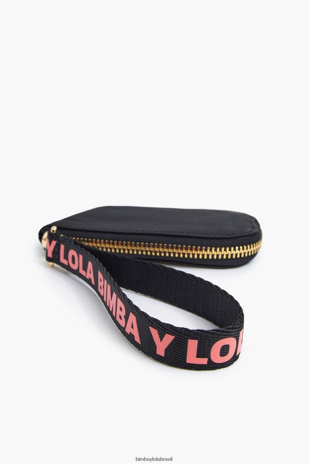 acessórios Bimba Y Lola bolsa de moedas curvada de náilon preto P28JFH1020