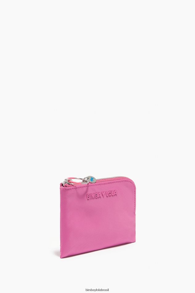 acessórios Bimba Y Lola bolsa de moedas curvada de náilon rosa P28JFH1063