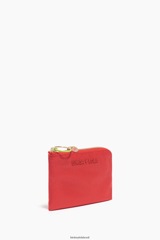 acessórios Bimba Y Lola bolsa de moedas curvada de náilon vermelho P28JFH1064