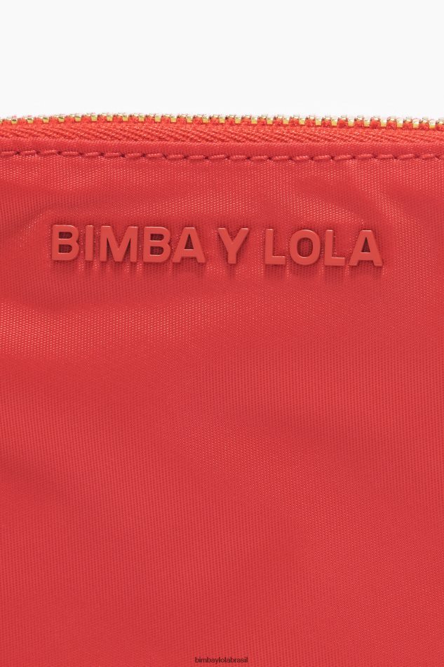 acessórios Bimba Y Lola bolsa de moedas curvada de náilon vermelho P28JFH1064