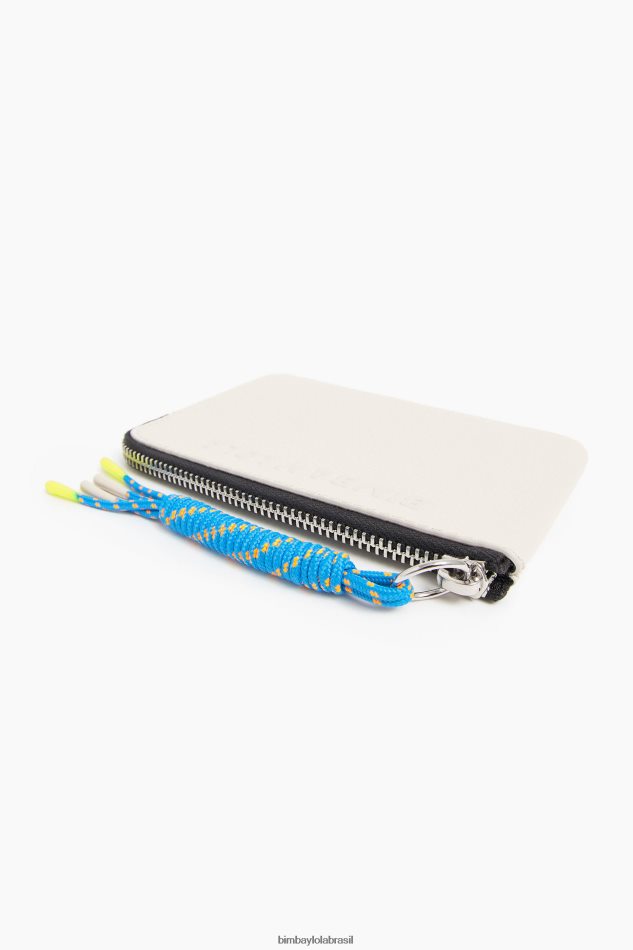 acessórios Bimba Y Lola bolsa de moedas de couro branco P28JFH994