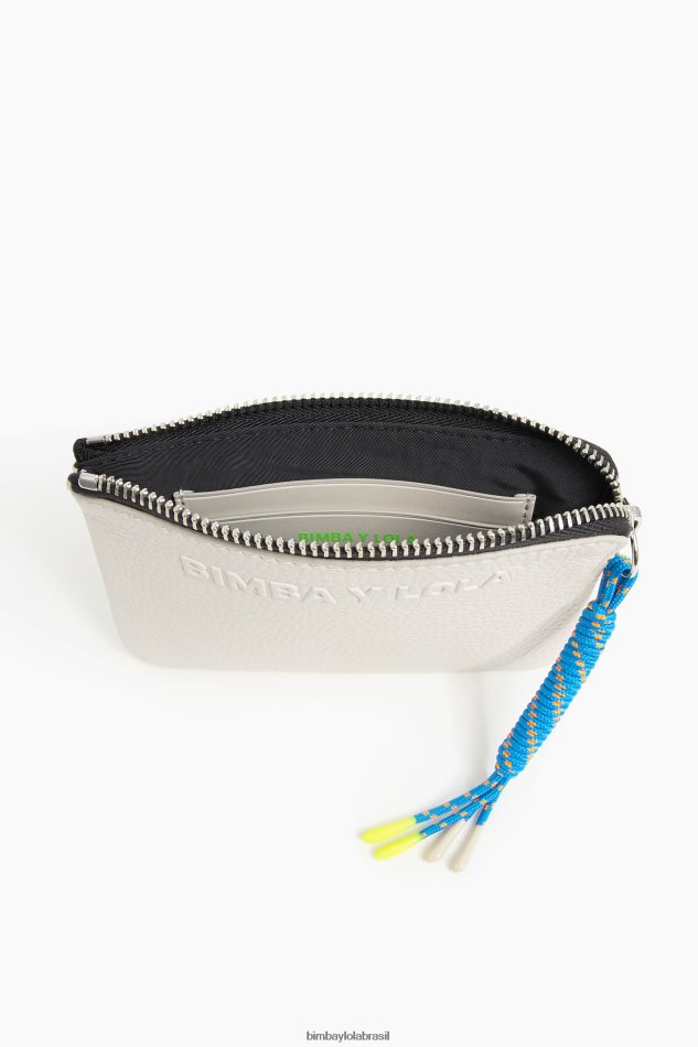 acessórios Bimba Y Lola bolsa de moedas de couro branco P28JFH994
