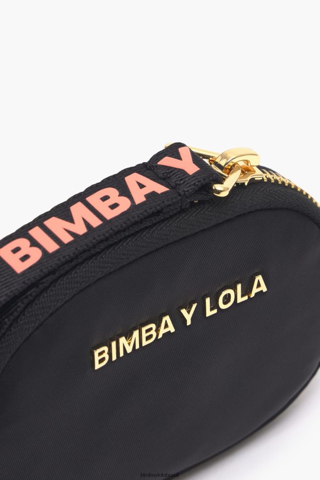acessórios Bimba Y Lola bolsa de moedas oval de náilon preto P28JFH1015