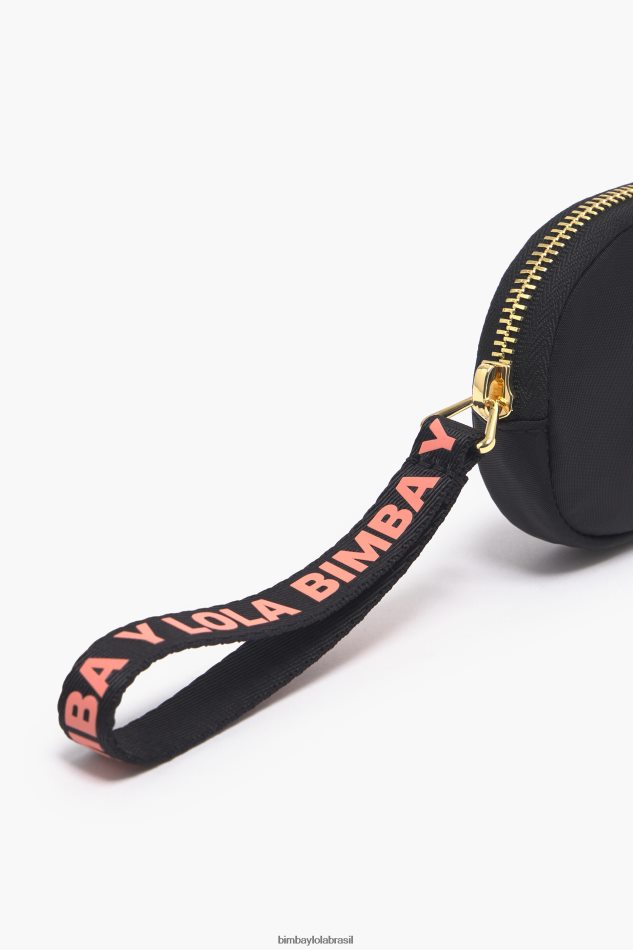 acessórios Bimba Y Lola bolsa de moedas oval de náilon preto P28JFH1015