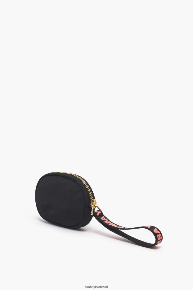 acessórios Bimba Y Lola bolsa de moedas oval de náilon preto P28JFH1015
