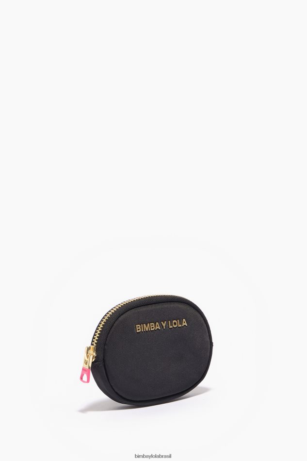 acessórios Bimba Y Lola bolsa de moedas oval de náilon preto P28JFH1061