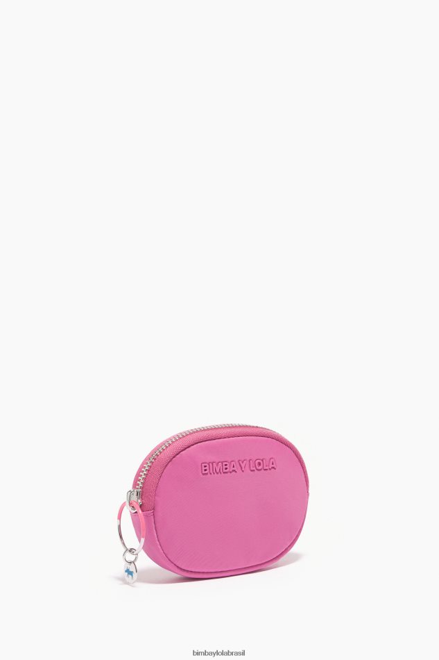 acessórios Bimba Y Lola bolsa de moedas oval de náilon rosa P28JFH1062