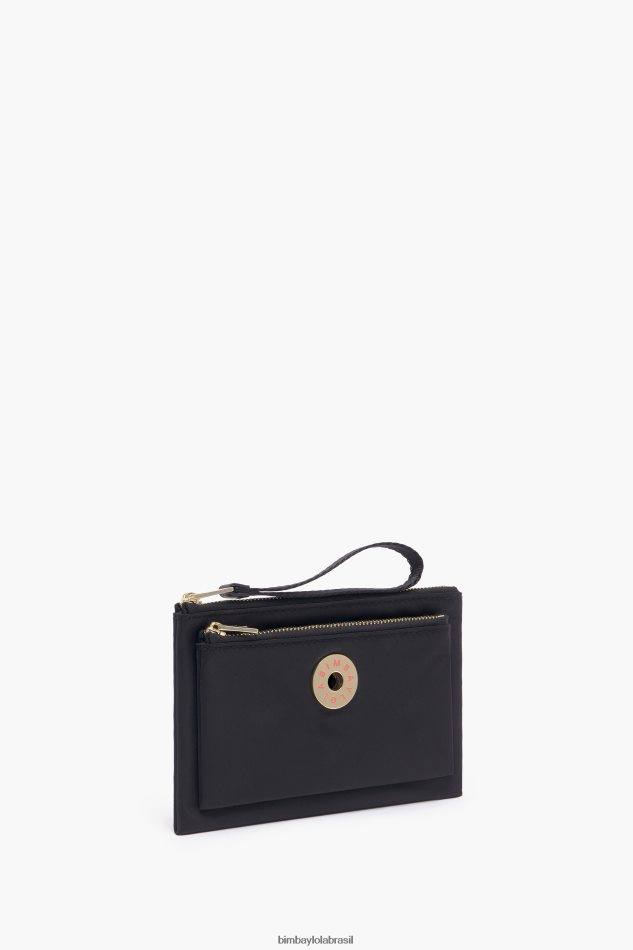 acessórios Bimba Y Lola bolsa dupla de náilon preto P28JFH1028