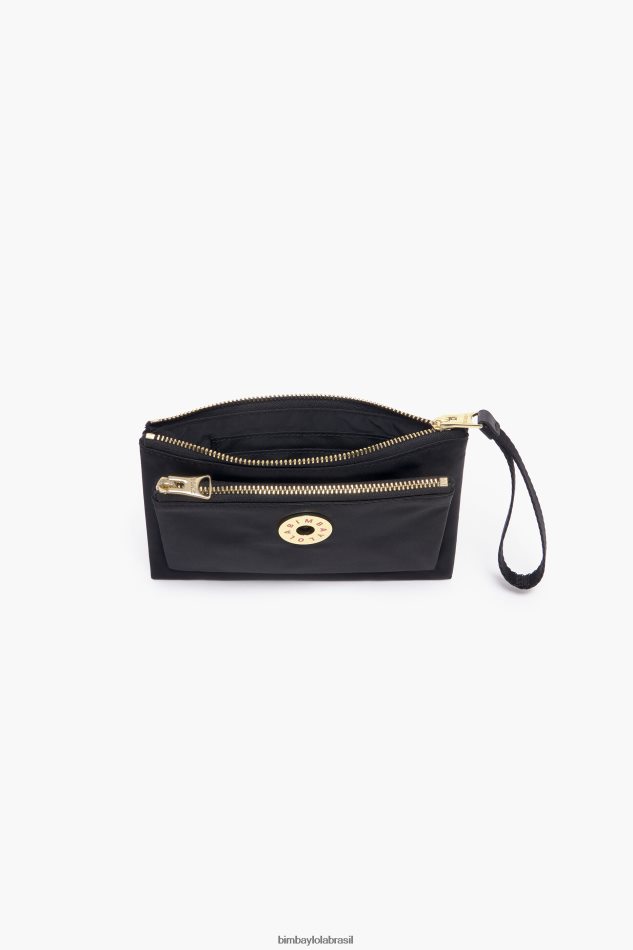acessórios Bimba Y Lola bolsa dupla de náilon preto P28JFH1028