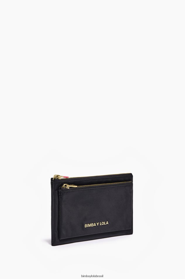 acessórios Bimba Y Lola bolsa dupla de náilon preto P28JFH1055