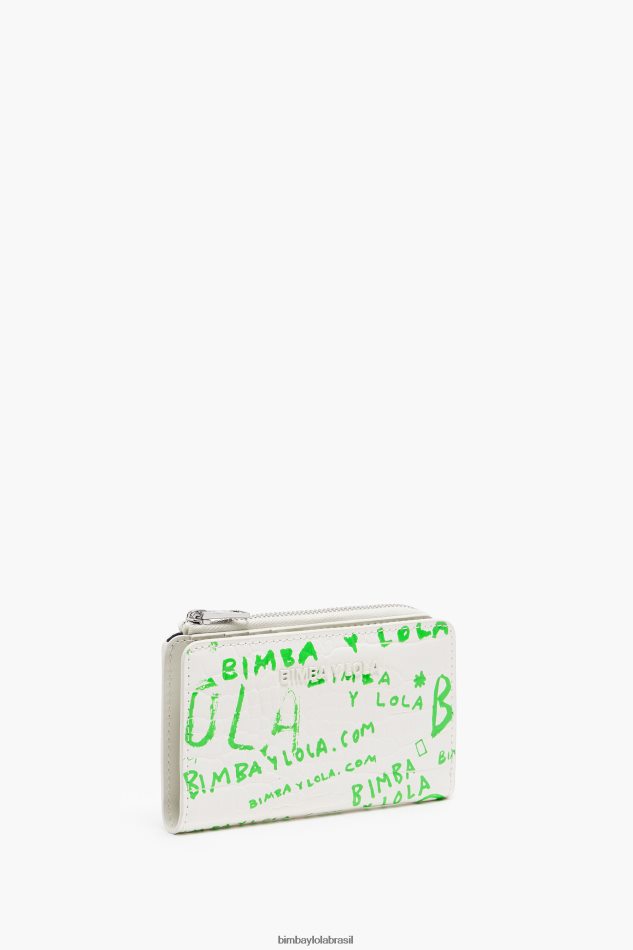 acessórios Bimba Y Lola bolsa retangular com estampa de crocodilo branco P28JFH1039