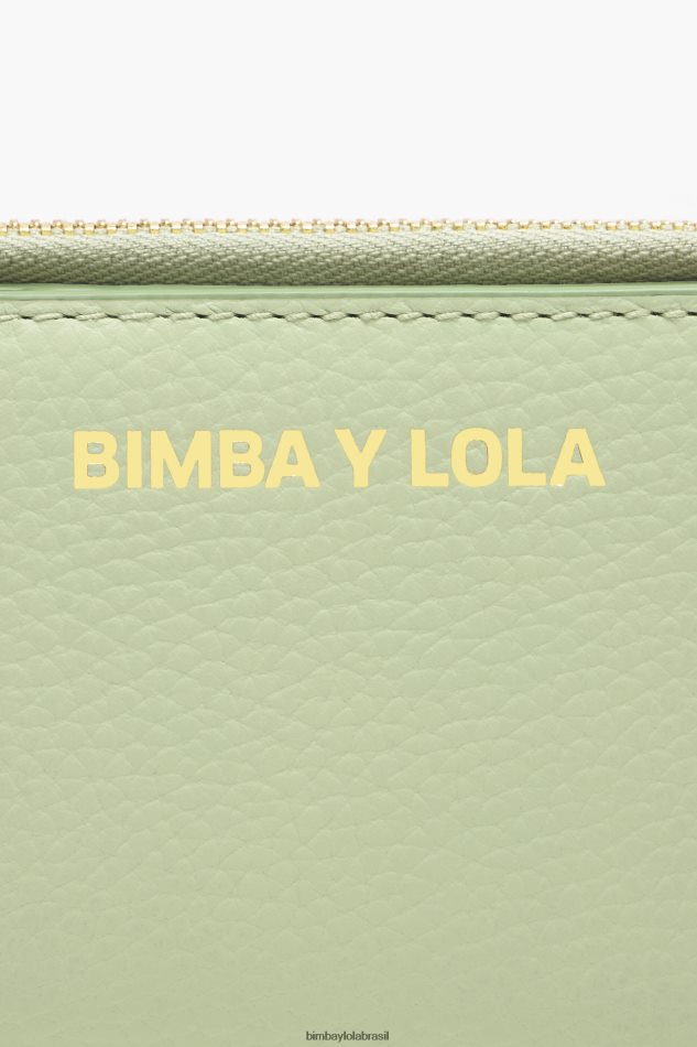 acessórios Bimba Y Lola bolsa retangular de couro pastel verde P28JFH988