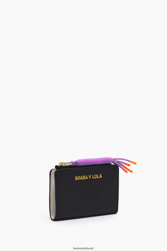 acessórios Bimba Y Lola bolsa retangular de couro preto P28JFH989