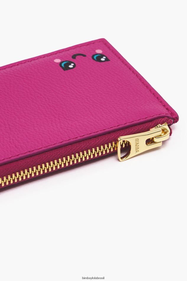 acessórios Bimba Y Lola porta-moedas retangular de couro fúcsia P28JFH996