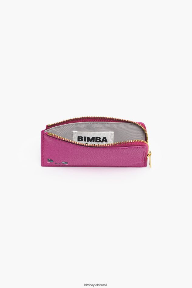 acessórios Bimba Y Lola porta-moedas retangular de couro fúcsia P28JFH996