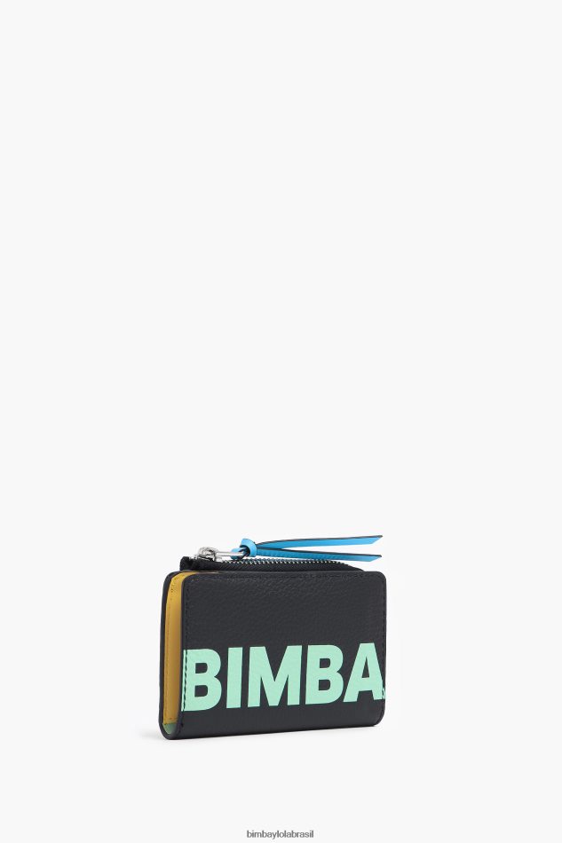 acessórios Bimba Y Lola porta-moedas retangular de couro preto P28JFH1001