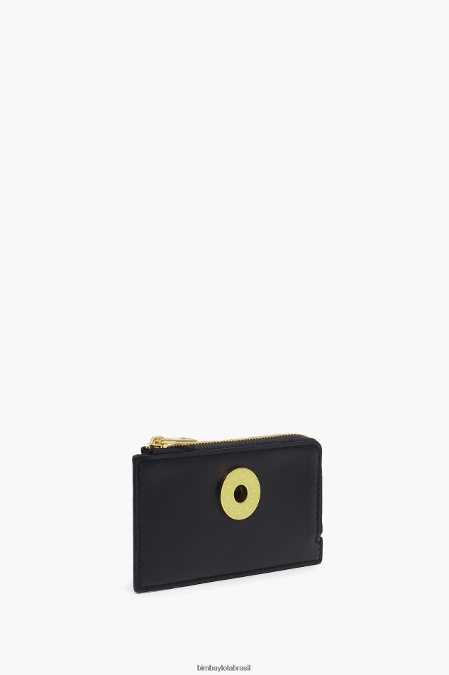 acessórios Bimba Y Lola porta-moedas retangular de couro preto P28JFH1033