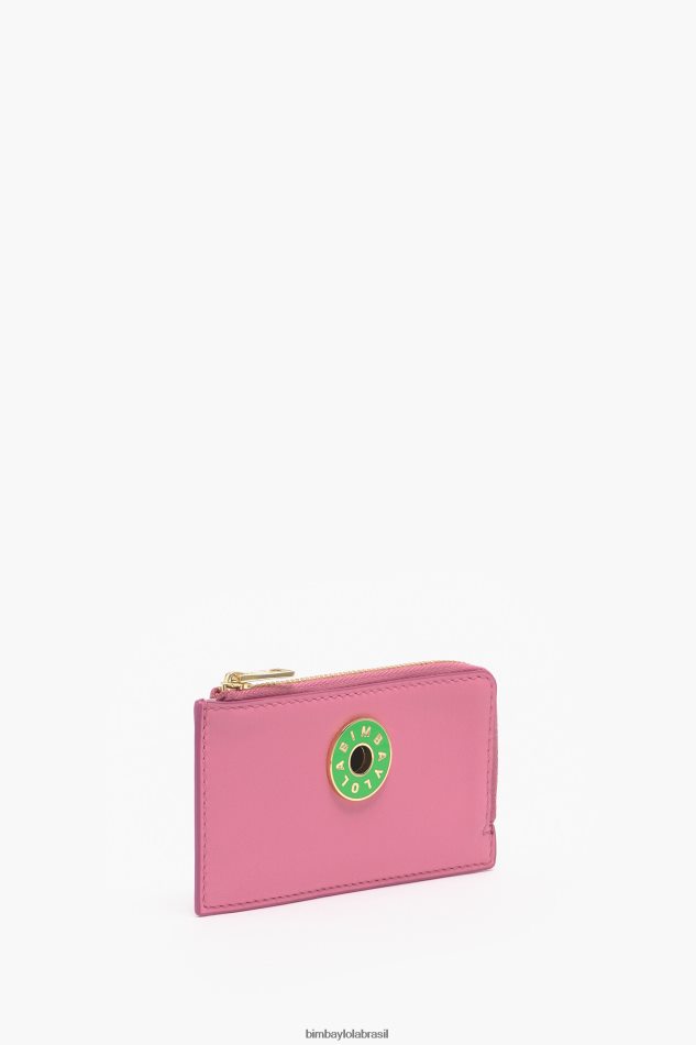 acessórios Bimba Y Lola porta-moedas retangular de couro rosa P28JFH1034