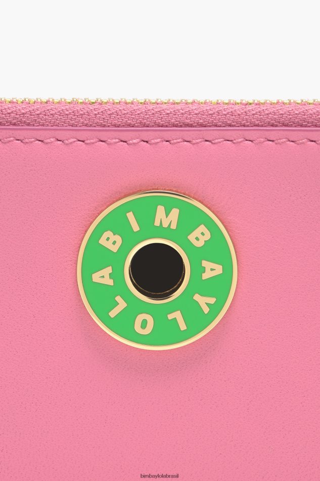 acessórios Bimba Y Lola porta-moedas retangular de couro rosa P28JFH1034