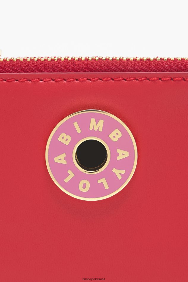 acessórios Bimba Y Lola porta-moedas retangular de couro vermelho P28JFH1024