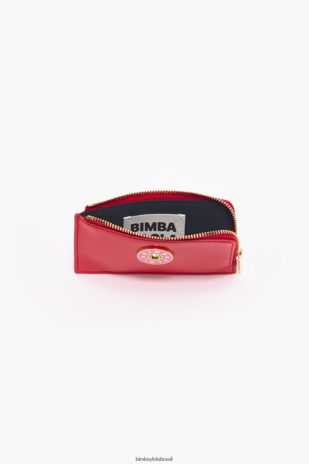 acessórios Bimba Y Lola porta-moedas retangular de couro vermelho P28JFH1024