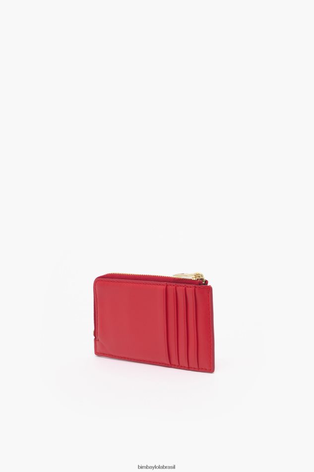 acessórios Bimba Y Lola porta-moedas retangular de couro vermelho P28JFH1024