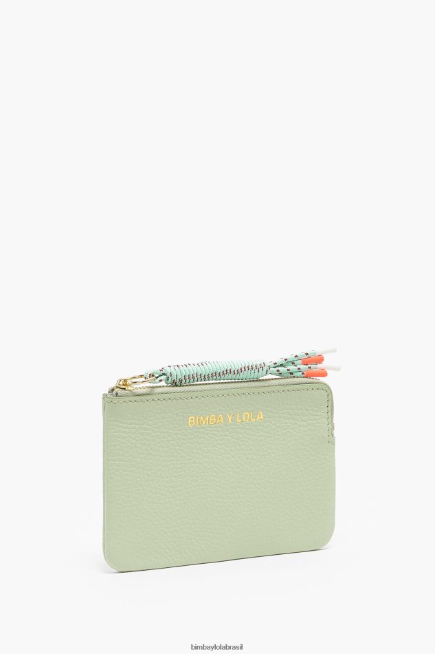 acessórios Bimba Y Lola porta-moedas retangular em couro pastel verde P28JFH986