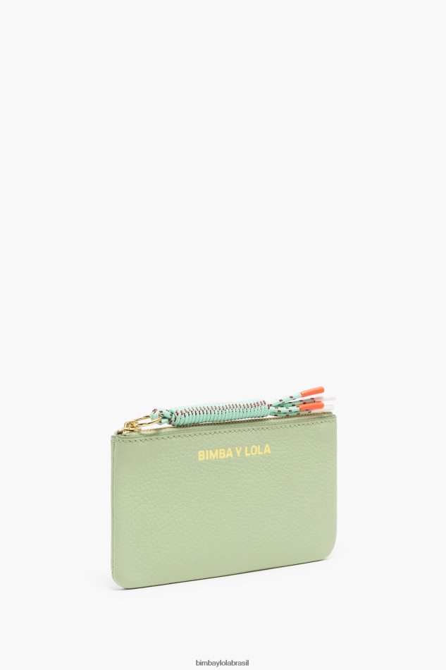acessórios Bimba Y Lola porta-moedas retangular em couro pastel verde P28JFH990