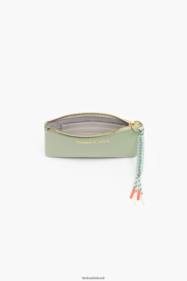 acessórios Bimba Y Lola porta-moedas retangular em couro pastel verde P28JFH990