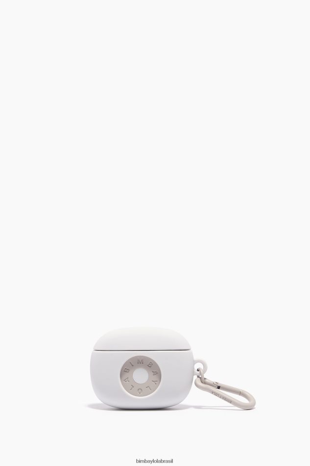 acessórios Bimba Y Lola caso de airpods de silicone logotipo taupe P28JFH937