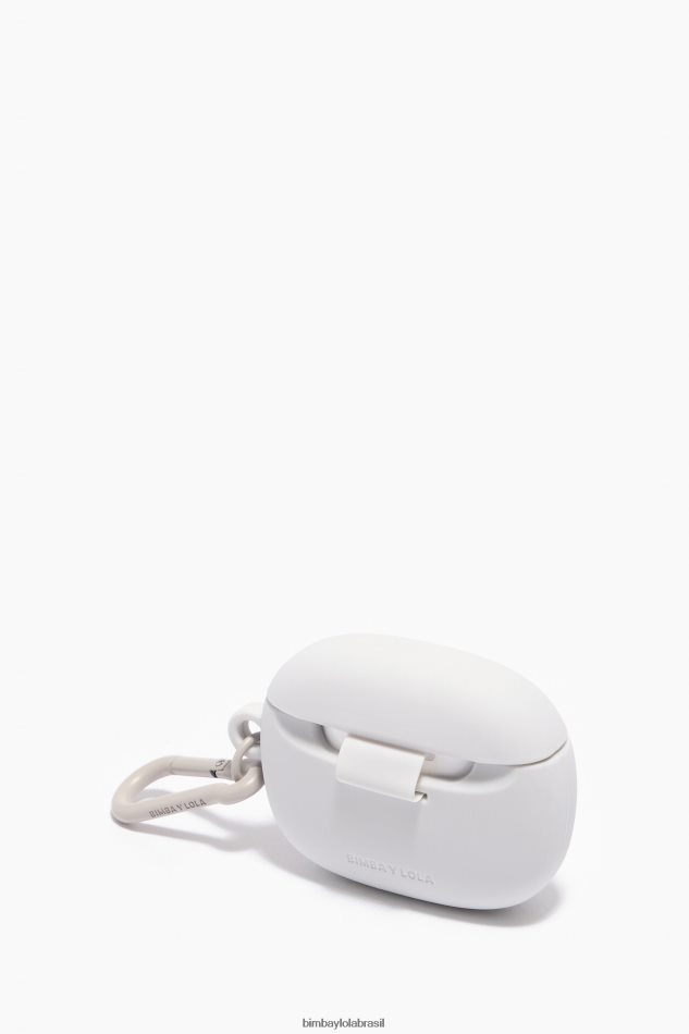 acessórios Bimba Y Lola caso de airpods de silicone logotipo taupe P28JFH937