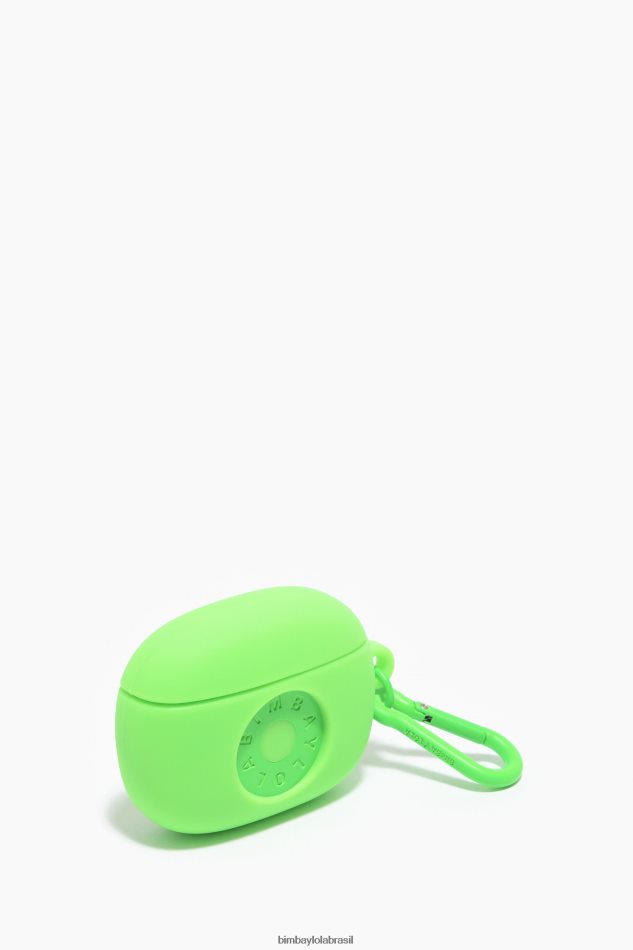 acessórios Bimba Y Lola caso de airpods de silicone logotipo verde P28JFH935
