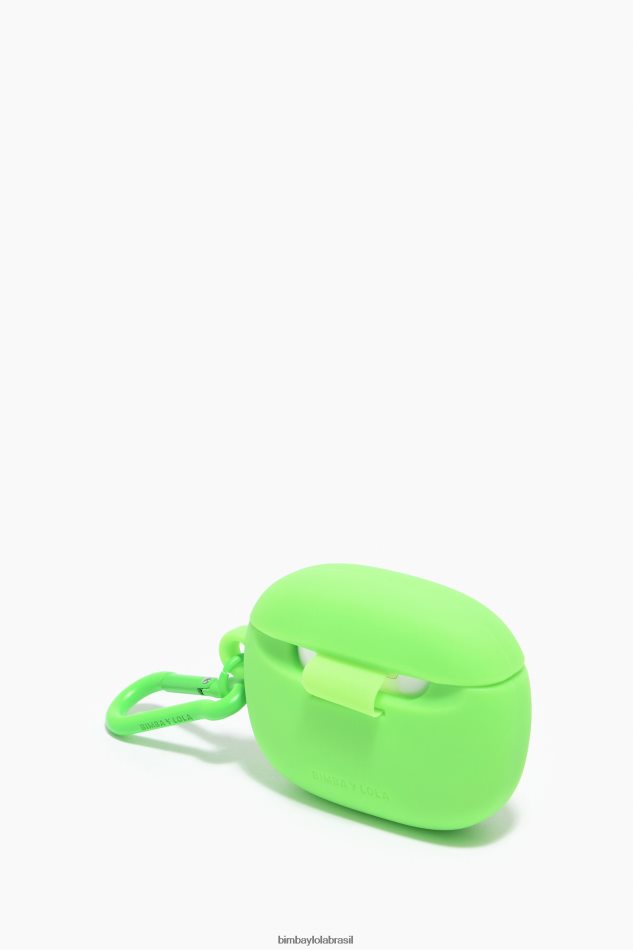 acessórios Bimba Y Lola caso de airpods de silicone logotipo verde P28JFH935