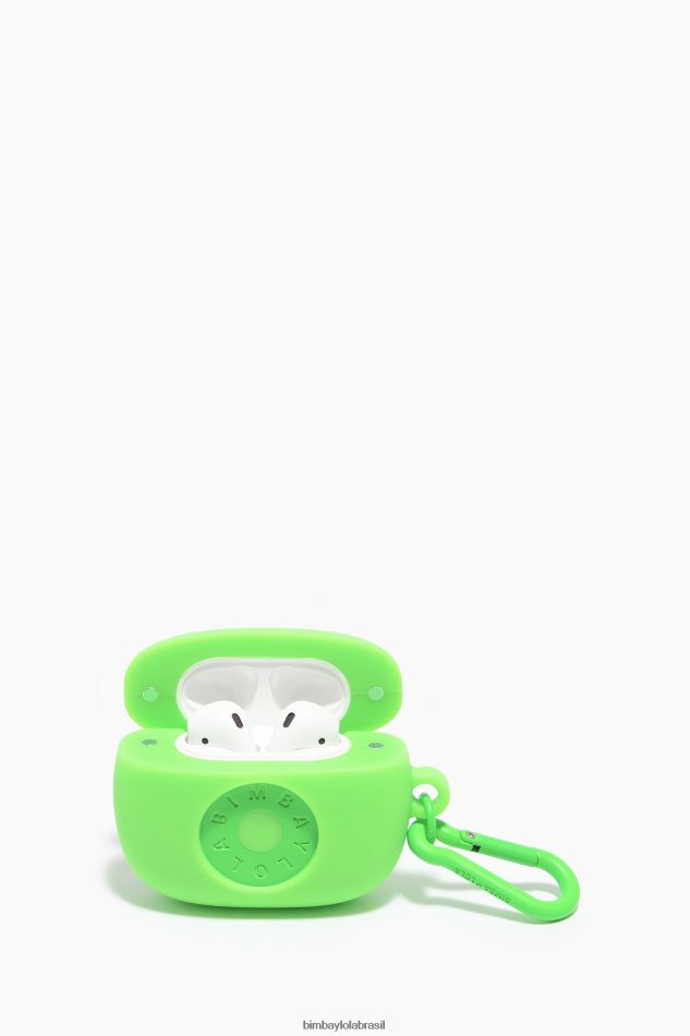 acessórios Bimba Y Lola caso de airpods de silicone logotipo verde P28JFH935
