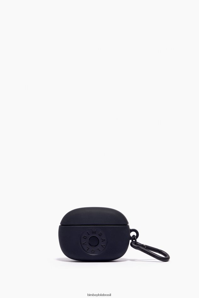 acessórios Bimba Y Lola estojo de silicone para airpods com logotipo preto P28JFH940