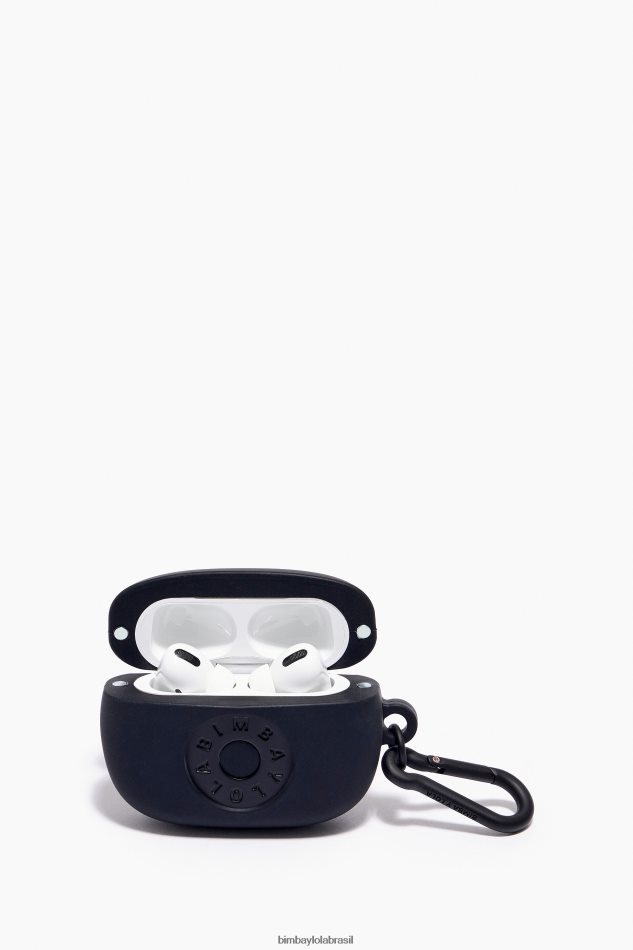 acessórios Bimba Y Lola estojo de silicone para airpods com logotipo preto P28JFH940