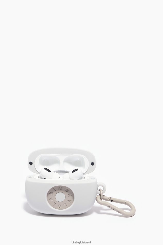 acessórios Bimba Y Lola estojo de silicone para airpods com logotipo taupe P28JFH938