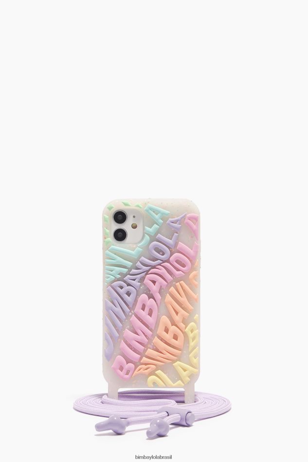 acessórios Bimba Y Lola capa transparente para iphone 11 logo multicolorido P28JFH908