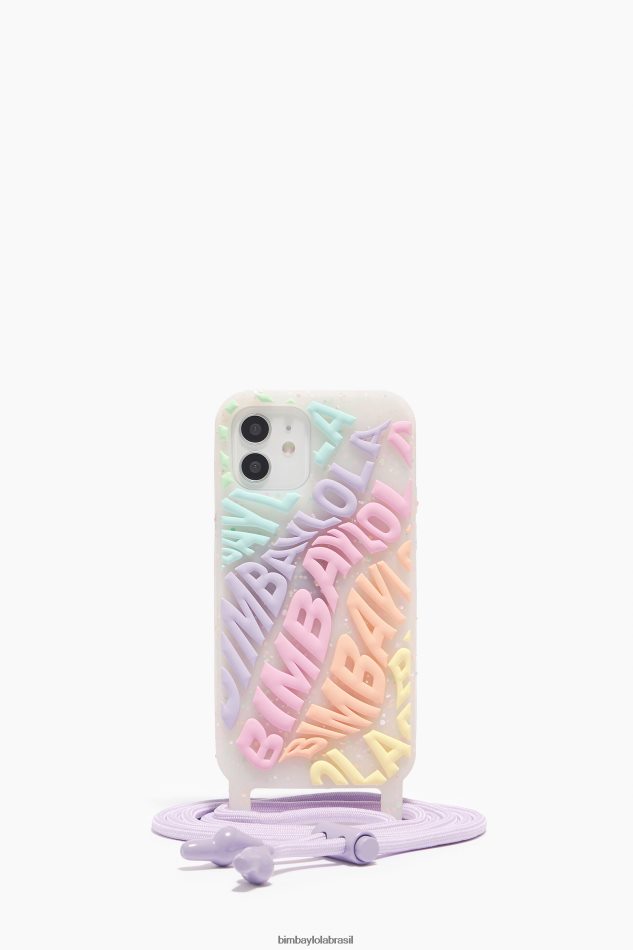 acessórios Bimba Y Lola capa transparente para iphone 12 pro logo multicolorido P28JFH906
