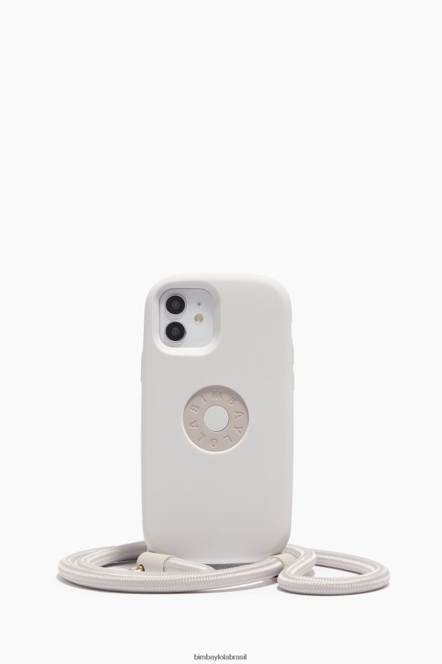 acessórios Bimba Y Lola caso do logotipo do iphone 12 pro taupe P28JFH917