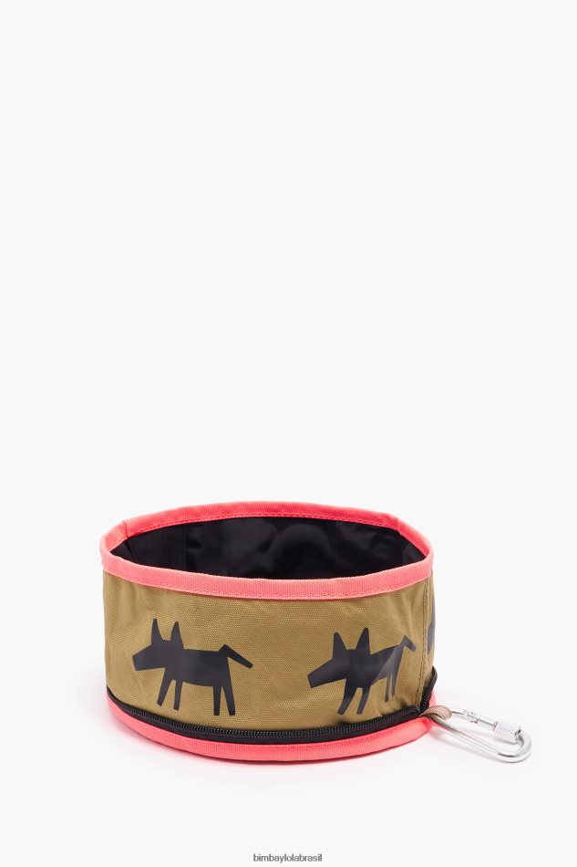 acessórios Bimba Y Lola tigela de água para animais de estimação com logotipo cáqui P28JFH972