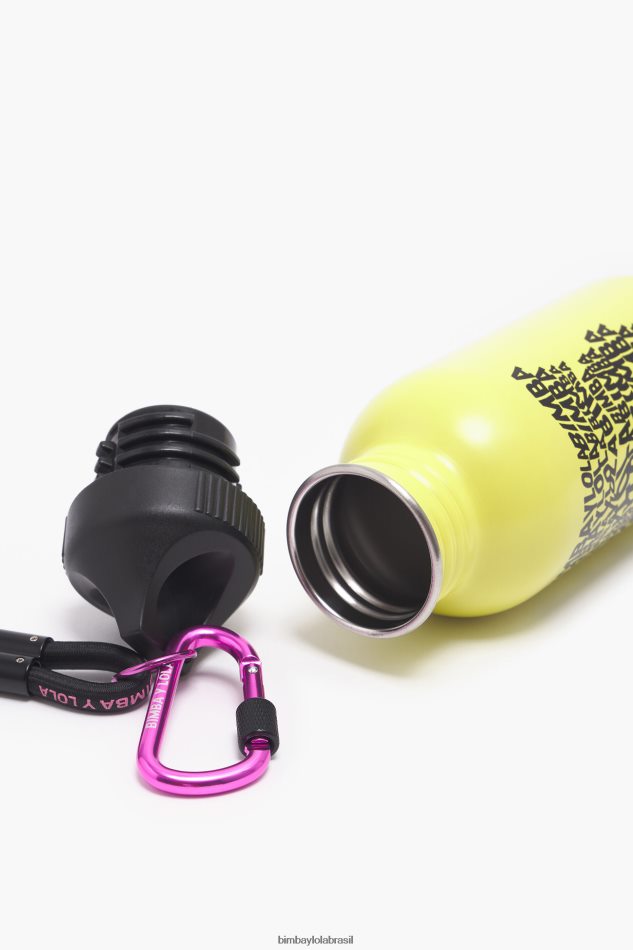 acessórios Bimba Y Lola garrafa de aço inoxidável ola amarelo P28JFH895