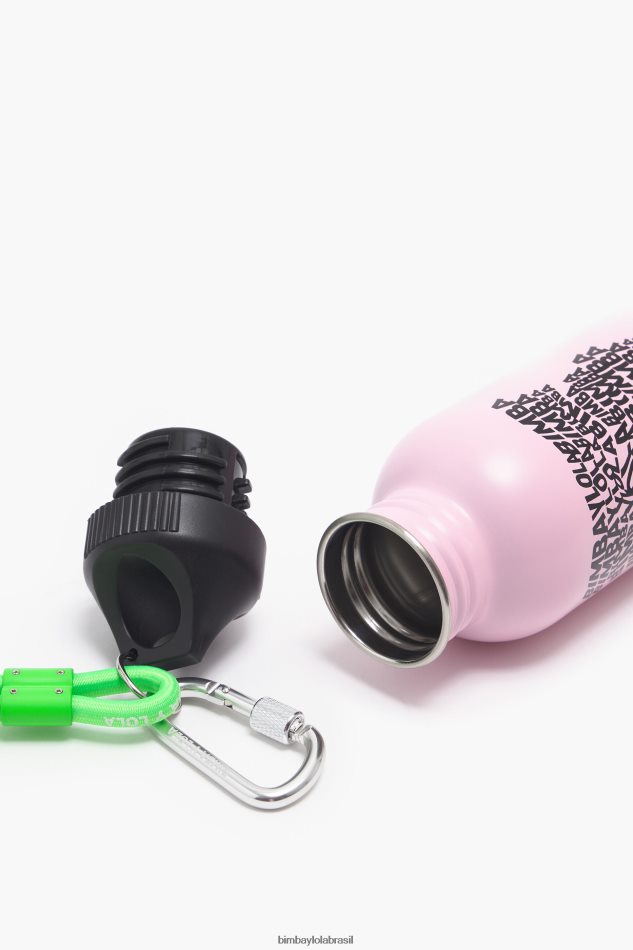 acessórios Bimba Y Lola garrafa de aço inoxidável ola leve rosa P28JFH893