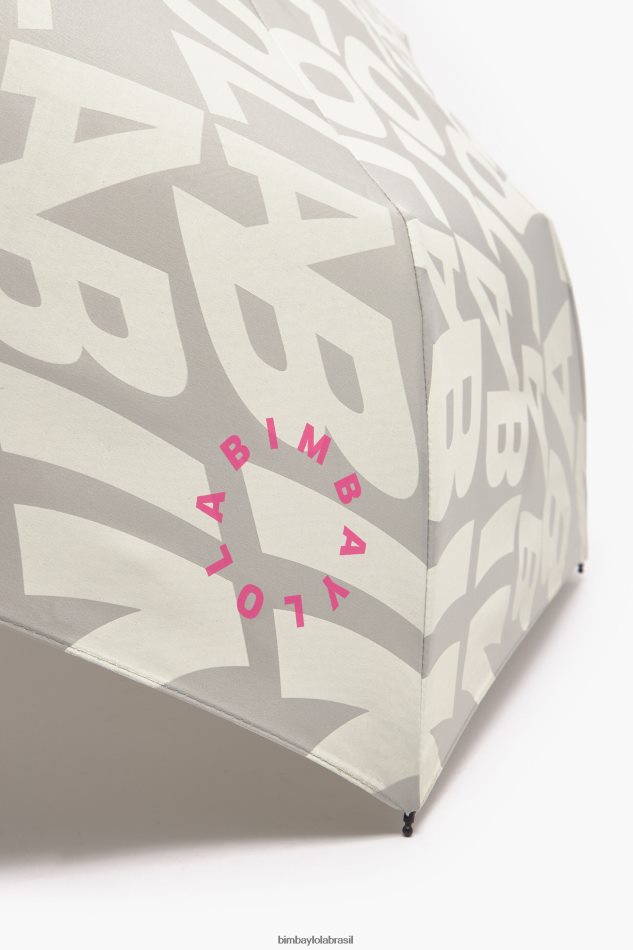 acessórios Bimba Y Lola guarda-chuva do logotipo distorb bege P28JFH961