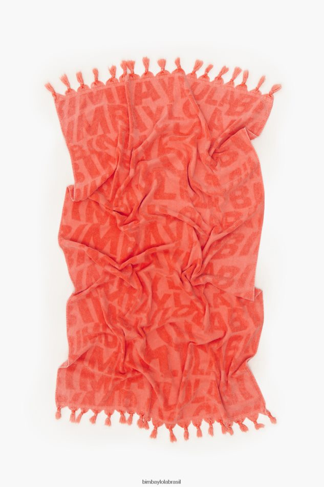 acessórios Bimba Y Lola toalha logo jacquard laranja P28JFH877