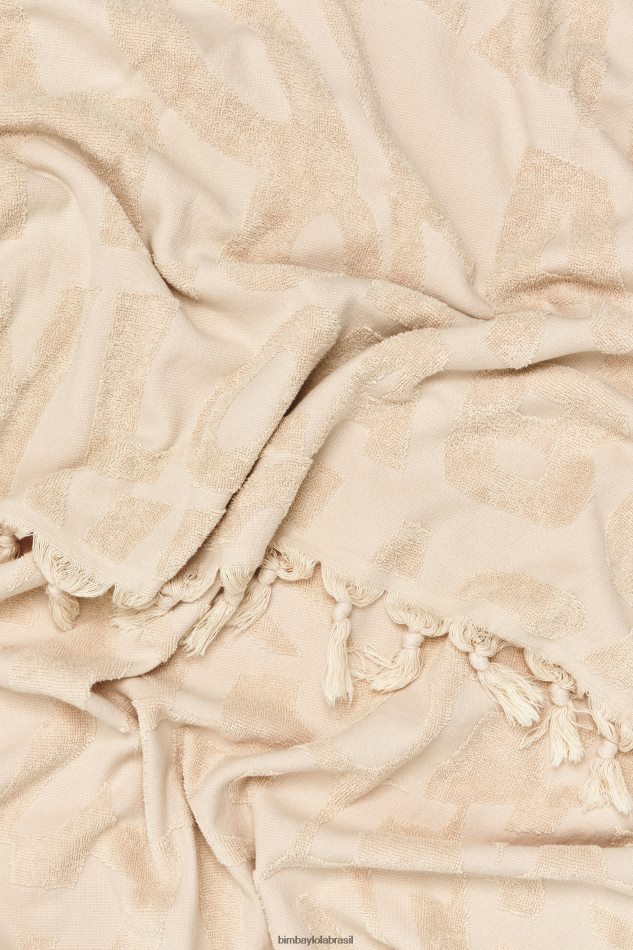 acessórios Bimba Y Lola toalha logo jacquard marfim P28JFH882
