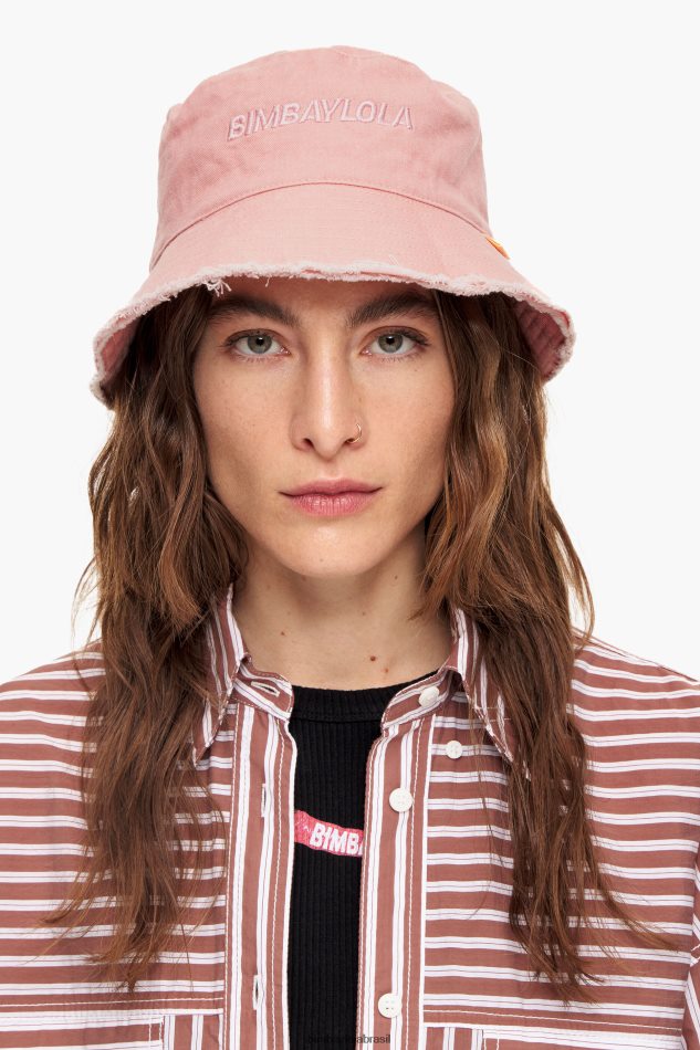 acessórios Bimba Y Lola chapéu balde lavado rosa P28JFH860