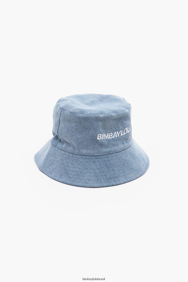 acessórios Bimba Y Lola chapéu de balde com logotipo jeans P28JFH868