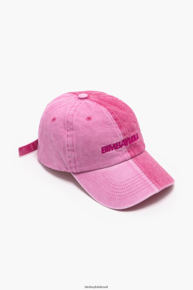 acessórios Bimba Y Lola gorro de algodão bicolor rosa P28JFH871